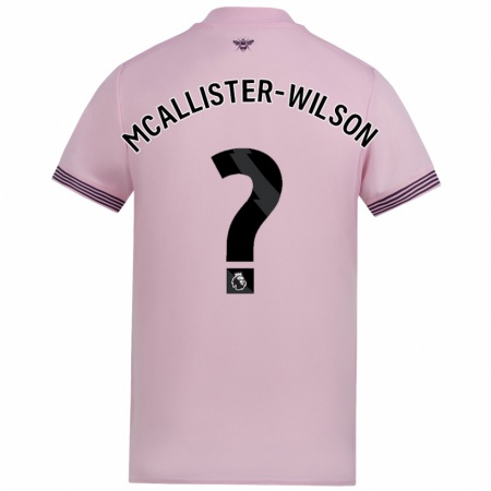 Kandiny Gyermek Zack Mcallister-Wilson #0 Rózsaszín Idegenbeli Jersey 2024/25 Mez Póló Ing