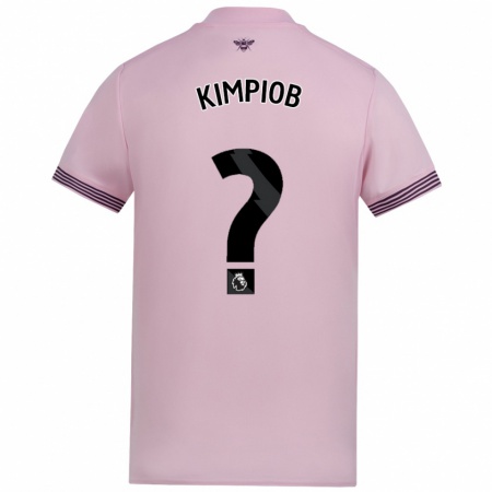 Kandiny Gyermek Joshua Kimpiob #0 Rózsaszín Idegenbeli Jersey 2024/25 Mez Póló Ing