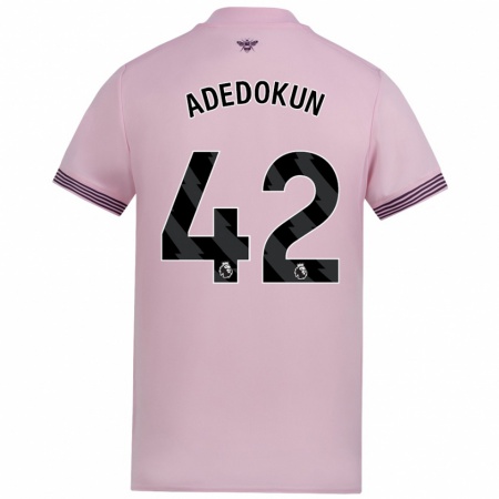 Kandiny Gyermek Val Adedokun #42 Rózsaszín Idegenbeli Jersey 2024/25 Mez Póló Ing