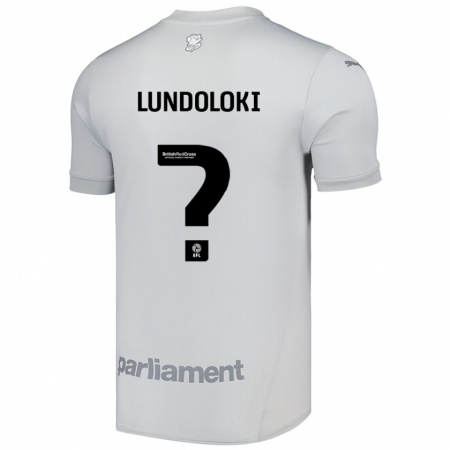 Kandiny Gyermek Geoffrey Lundoloki #0 Ezüstszürke Idegenbeli Jersey 2024/25 Mez Póló Ing