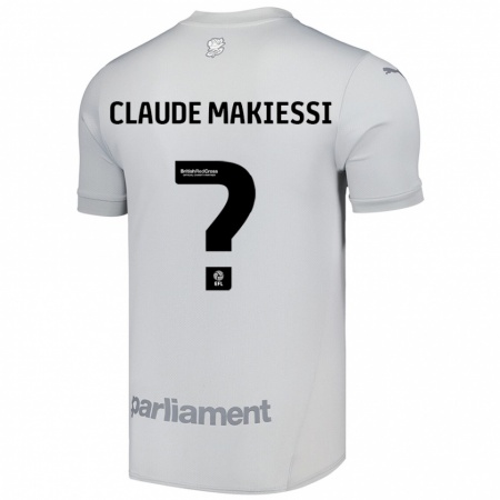 Kandiny Gyermek Jean Claude Makiessi #0 Ezüstszürke Idegenbeli Jersey 2024/25 Mez Póló Ing