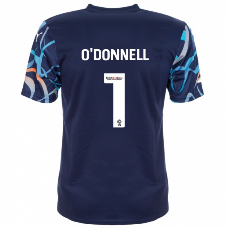 Kandiny Gyermek Richard O'donnell #1 Sötétkék Idegenbeli Jersey 2024/25 Mez Póló Ing