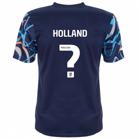 Kandiny Gyermek Bella Holland #0 Sötétkék Idegenbeli Jersey 2024/25 Mez Póló Ing