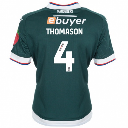 Kandiny Gyermek George Thomason #4 Sötétzöld Idegenbeli Jersey 2024/25 Mez Póló Ing