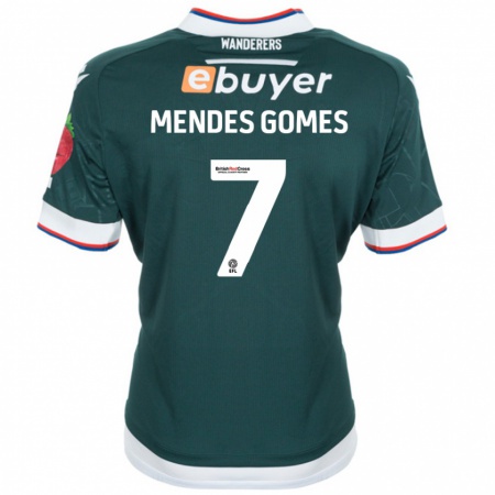 Kandiny Gyermek Carlos Mendes #7 Sötétzöld Idegenbeli Jersey 2024/25 Mez Póló Ing