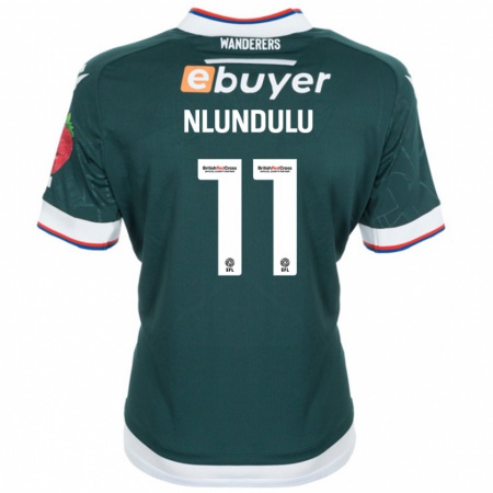 Kandiny Gyermek Dan Nlundulu #11 Sötétzöld Idegenbeli Jersey 2024/25 Mez Póló Ing