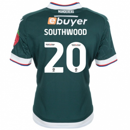 Kandiny Gyermek Luke Southwood #20 Sötétzöld Idegenbeli Jersey 2024/25 Mez Póló Ing