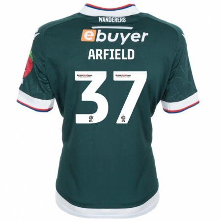 Kandiny Gyermek Scott Arfield #37 Sötétzöld Idegenbeli Jersey 2024/25 Mez Póló Ing