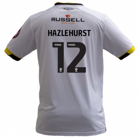 Kandiny Gyermek Jack Hazlehurst #12 Fehér Idegenbeli Jersey 2024/25 Mez Póló Ing