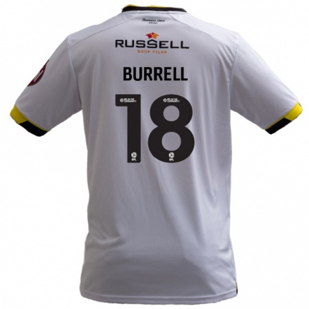 Kandiny Gyermek Rumarn Burrell #18 Fehér Idegenbeli Jersey 2024/25 Mez Póló Ing