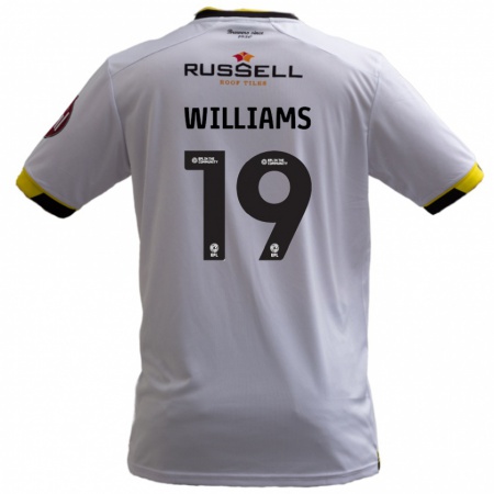 Kandiny Gyermek Dylan Williams #19 Fehér Idegenbeli Jersey 2024/25 Mez Póló Ing