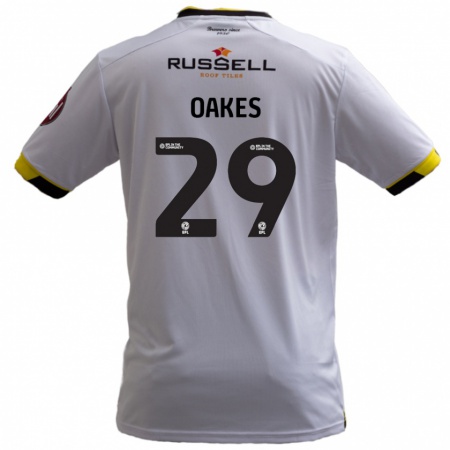 Kandiny Gyermek Toby Oakes #29 Fehér Idegenbeli Jersey 2024/25 Mez Póló Ing