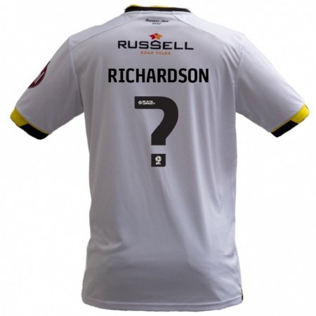 Kandiny Gyermek Matty Richardson #0 Fehér Idegenbeli Jersey 2024/25 Mez Póló Ing