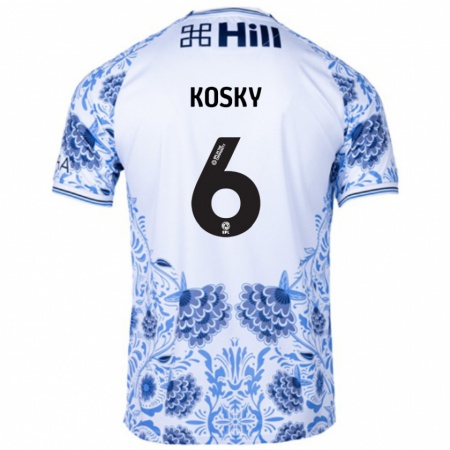 Kandiny Gyermek Rachel Kosky #6 Fehér Kék Idegenbeli Jersey 2024/25 Mez Póló Ing