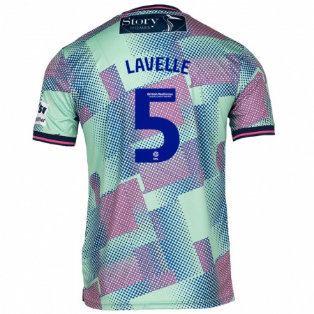 Kandiny Gyermek Sam Lavelle #5 Zöld Idegenbeli Jersey 2024/25 Mez Póló Ing