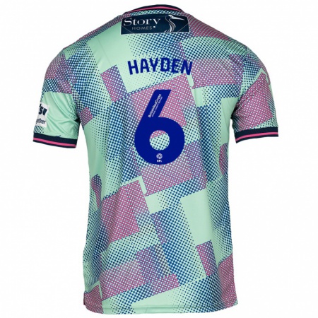 Kandiny Gyermek Aaron Hayden #6 Zöld Idegenbeli Jersey 2024/25 Mez Póló Ing