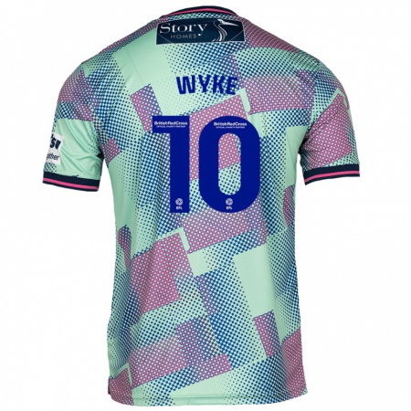 Kandiny Gyermek Charlie Wyke #10 Zöld Idegenbeli Jersey 2024/25 Mez Póló Ing