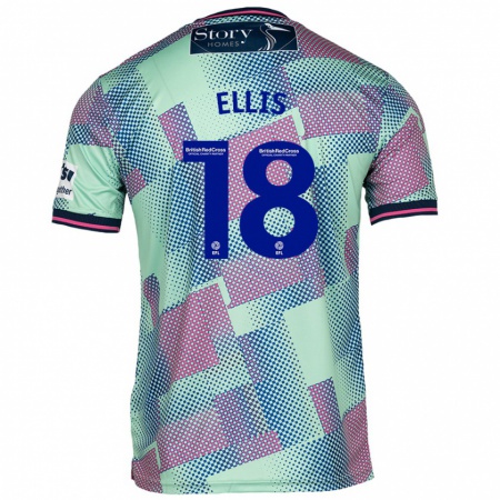 Kandiny Gyermek Jack Ellis #18 Zöld Idegenbeli Jersey 2024/25 Mez Póló Ing