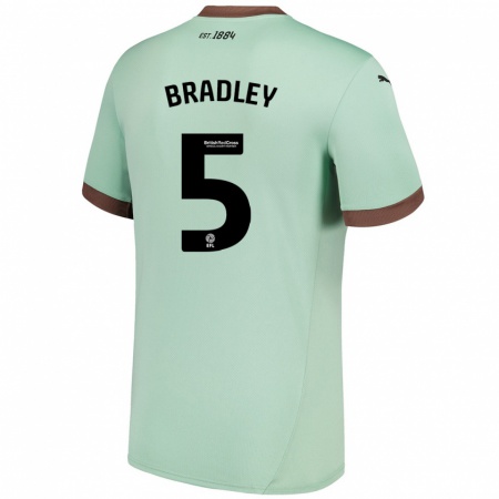 Kandiny Gyermek Sonny Bradley #5 Halványzöld Idegenbeli Jersey 2024/25 Mez Póló Ing