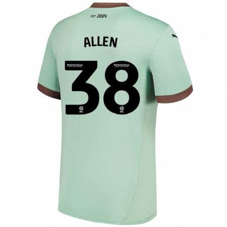 Kandiny Gyermek Cruz Allen #38 Halványzöld Idegenbeli Jersey 2024/25 Mez Póló Ing