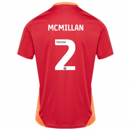 Kandiny Gyermek Jack Mcmillan #2 Kék Törtfehér Idegenbeli Jersey 2024/25 Mez Póló Ing