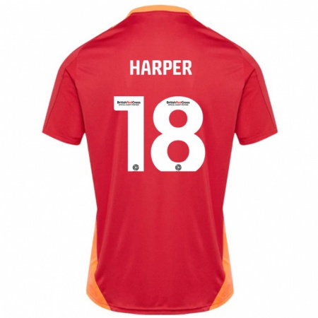 Kandiny Gyermek Vincent Harper #18 Kék Törtfehér Idegenbeli Jersey 2024/25 Mez Póló Ing