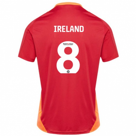 Kandiny Gyermek Beth Ireland #8 Kék Törtfehér Idegenbeli Jersey 2024/25 Mez Póló Ing