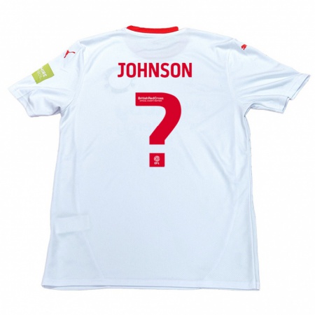 Kandiny Gyermek Will Johnson #0 Fehér Idegenbeli Jersey 2024/25 Mez Póló Ing