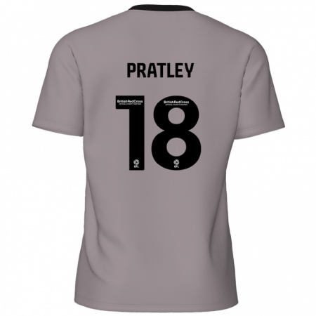 Kandiny Gyermek Darren Pratley #18 Szürke Idegenbeli Jersey 2024/25 Mez Póló Ing