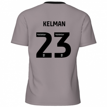 Kandiny Gyermek Charlie Kelman #23 Szürke Idegenbeli Jersey 2024/25 Mez Póló Ing