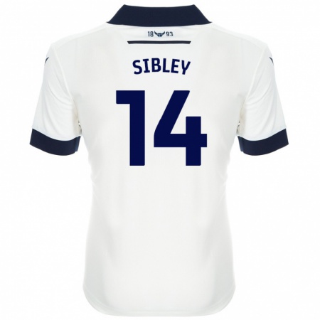 Kandiny Gyermek Louie Sibley #14 Fehér Sötétkék Idegenbeli Jersey 2024/25 Mez Póló Ing