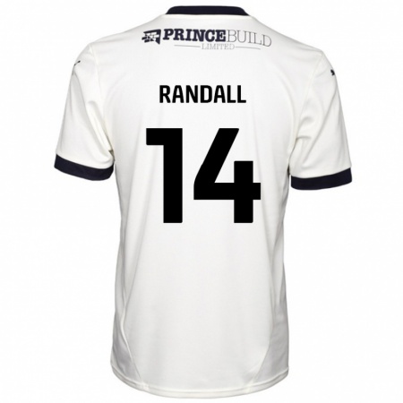 Kandiny Gyermek Joel Randall #14 Törtfehér Fekete Idegenbeli Jersey 2024/25 Mez Póló Ing