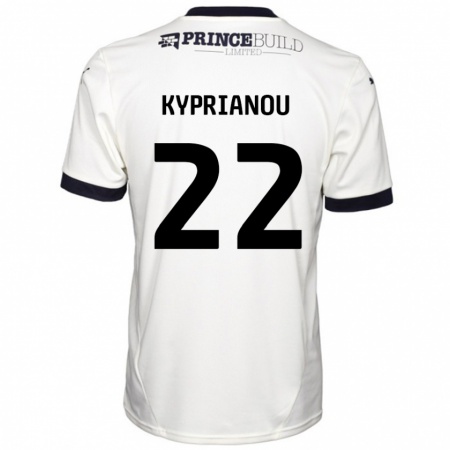 Kandiny Gyermek Hector Kyprianou #22 Törtfehér Fekete Idegenbeli Jersey 2024/25 Mez Póló Ing