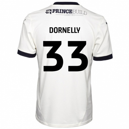 Kandiny Gyermek James Dornelly #33 Törtfehér Fekete Idegenbeli Jersey 2024/25 Mez Póló Ing