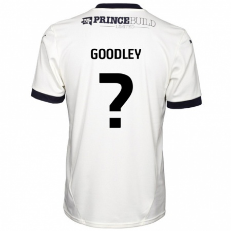 Kandiny Gyermek Jacob Goodley #0 Törtfehér Fekete Idegenbeli Jersey 2024/25 Mez Póló Ing