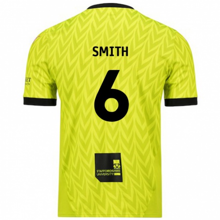 Kandiny Gyermek Nathan Smith #6 Fluoreszkáló Zöld Idegenbeli Jersey 2024/25 Mez Póló Ing