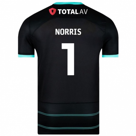 Kandiny Gyermek Will Norris #1 Fekete Idegenbeli Jersey 2024/25 Mez Póló Ing