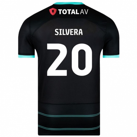 Kandiny Gyermek Sam Silvera #20 Fekete Idegenbeli Jersey 2024/25 Mez Póló Ing