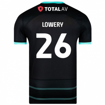 Kandiny Gyermek Tom Lowery #26 Fekete Idegenbeli Jersey 2024/25 Mez Póló Ing