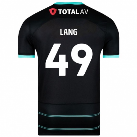 Kandiny Gyermek Callum Lang #49 Fekete Idegenbeli Jersey 2024/25 Mez Póló Ing