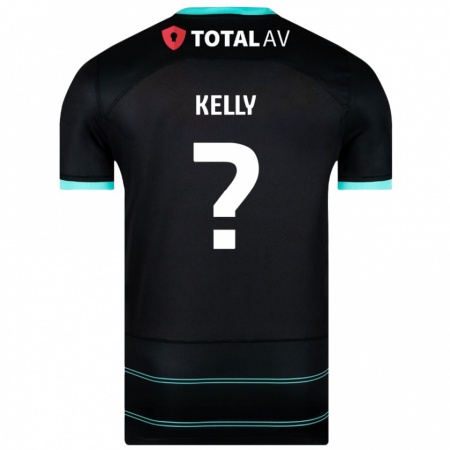 Kandiny Gyermek Liam Kelly #0 Fekete Idegenbeli Jersey 2024/25 Mez Póló Ing