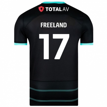 Kandiny Gyermek Georgie Freeland #17 Fekete Idegenbeli Jersey 2024/25 Mez Póló Ing