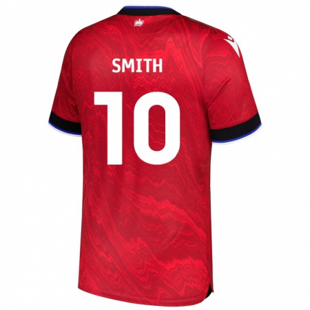 Kandiny Gyermek Sam Smith #10 Piros Fekete Idegenbeli Jersey 2024/25 Mez Póló Ing