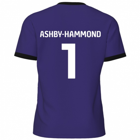 Kandiny Gyermek Taye Ashby-Hammond #1 Lila Idegenbeli Jersey 2024/25 Mez Póló Ing