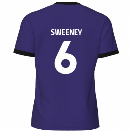 Kandiny Gyermek Dan Sweeney #6 Lila Idegenbeli Jersey 2024/25 Mez Póló Ing