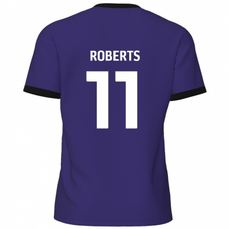 Kandiny Gyermek Jordan Roberts #11 Lila Idegenbeli Jersey 2024/25 Mez Póló Ing