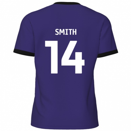 Kandiny Gyermek Kane Smith #14 Lila Idegenbeli Jersey 2024/25 Mez Póló Ing