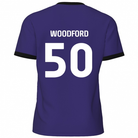 Kandiny Gyermek Max Woodford #50 Lila Idegenbeli Jersey 2024/25 Mez Póló Ing