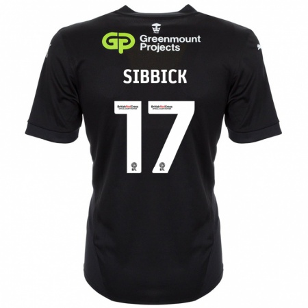 Kandiny Gyermek Toby Sibbick #17 Fekete Idegenbeli Jersey 2024/25 Mez Póló Ing