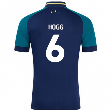 Kandiny Gyermek Jonathan Hogg #6 Navy Sötétzöld Idegenbeli Jersey 2024/25 Mez Póló Ing